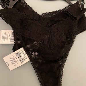 Two Hanky Panky Original Rise Thongs in Black Lace